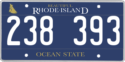 RI license plate 238393