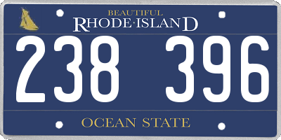 RI license plate 238396