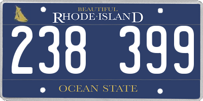 RI license plate 238399