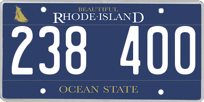 RI license plate 238400