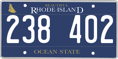 RI license plate 238402