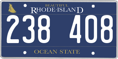 RI license plate 238408