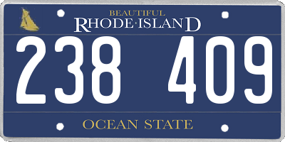 RI license plate 238409