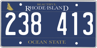 RI license plate 238413