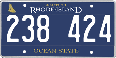 RI license plate 238424