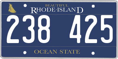 RI license plate 238425