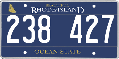 RI license plate 238427