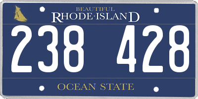 RI license plate 238428