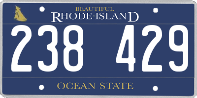 RI license plate 238429