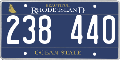 RI license plate 238440