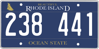 RI license plate 238441