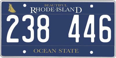 RI license plate 238446