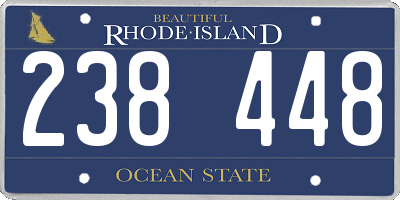 RI license plate 238448