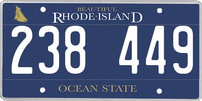RI license plate 238449