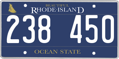 RI license plate 238450