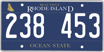 RI license plate 238453