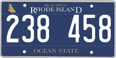 RI license plate 238458