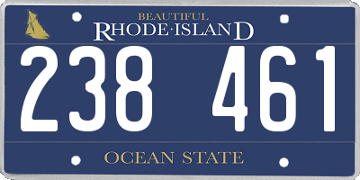 RI license plate 238461