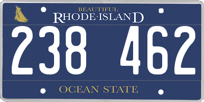 RI license plate 238462