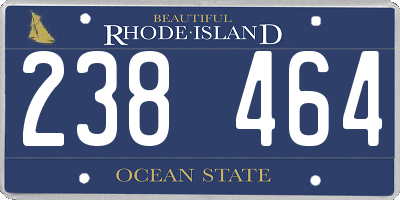 RI license plate 238464