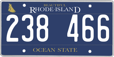 RI license plate 238466