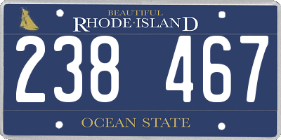 RI license plate 238467