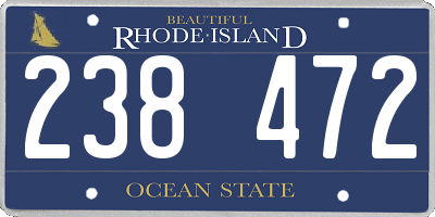 RI license plate 238472