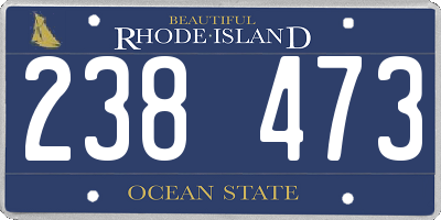 RI license plate 238473