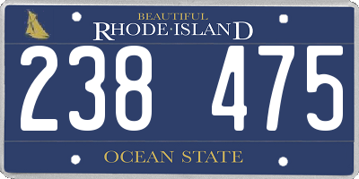 RI license plate 238475