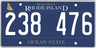 RI license plate 238476