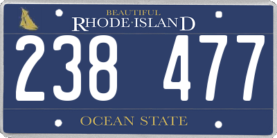 RI license plate 238477