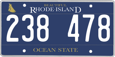 RI license plate 238478