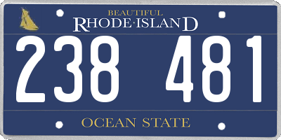 RI license plate 238481