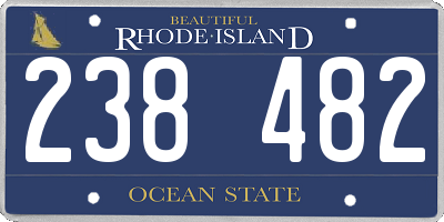 RI license plate 238482