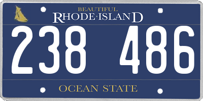 RI license plate 238486