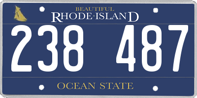 RI license plate 238487