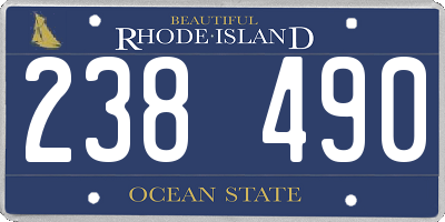 RI license plate 238490