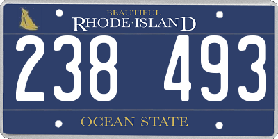 RI license plate 238493