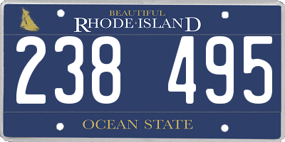 RI license plate 238495