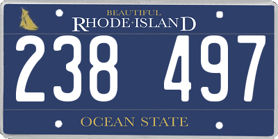 RI license plate 238497