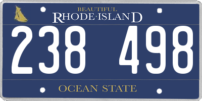 RI license plate 238498