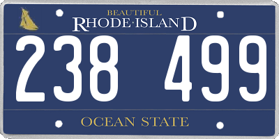 RI license plate 238499