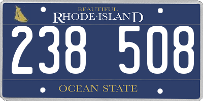 RI license plate 238508