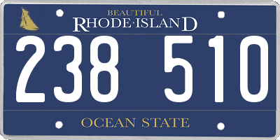 RI license plate 238510