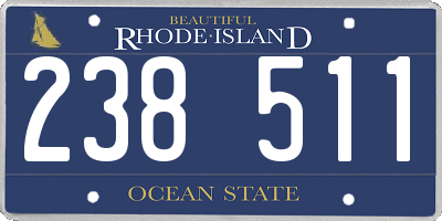 RI license plate 238511