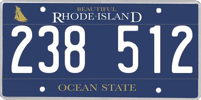 RI license plate 238512