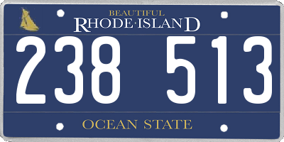 RI license plate 238513