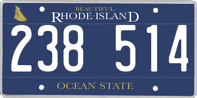 RI license plate 238514