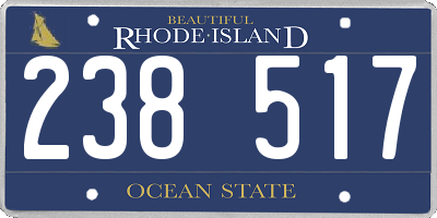 RI license plate 238517