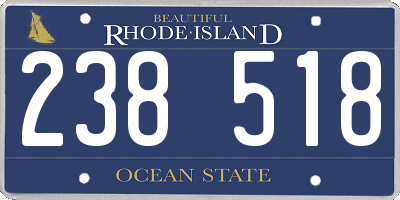 RI license plate 238518
